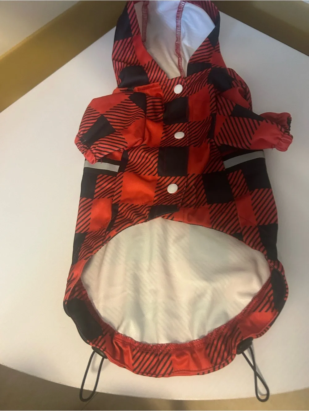 Buffalo Plaid Raincoat for dogs in size small